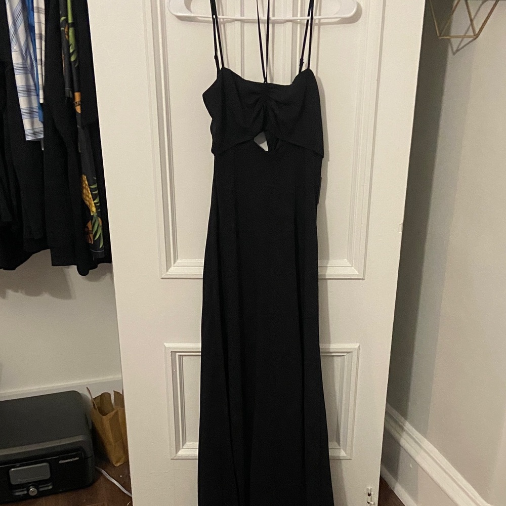 Express Black Strapless Dress